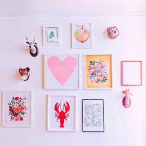 Colorful Art Wall Gus & Ruby Letterpress