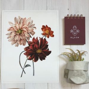 Maroon Botanical Flatlay