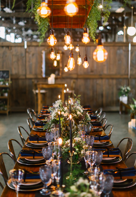 Wedding Table with Twinkle Lights